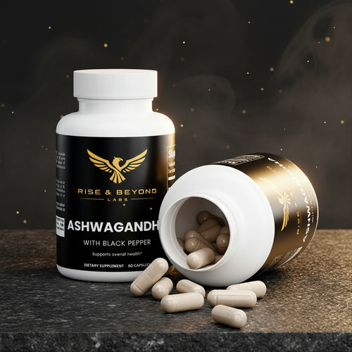 Ashwagandha Extract Capsules with Black Pepper, 60 Count